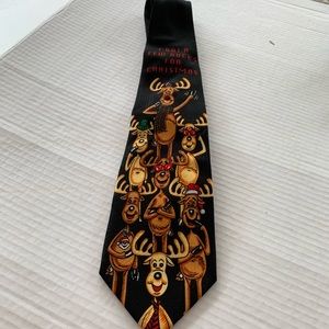 Christmas men tie    reindeers